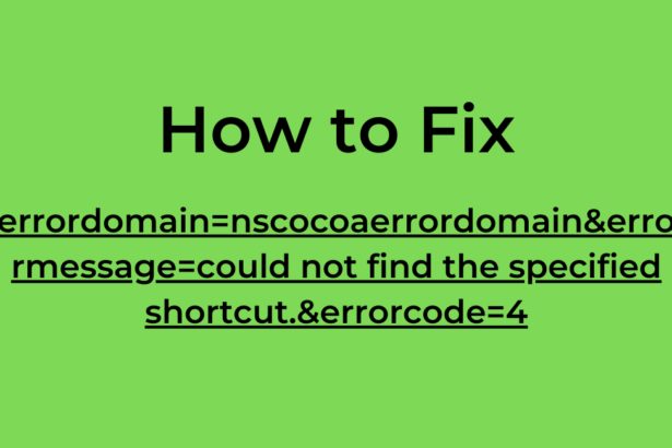 errordomain=nscocoaerrordomain&errormessage=could not find the specified shortcut.&errorcode=4